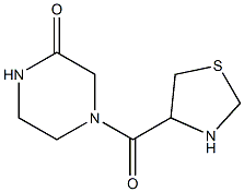 4-(1,3-thiazolidin-4-ylcarbonyl)piperazin-2-one Struktur