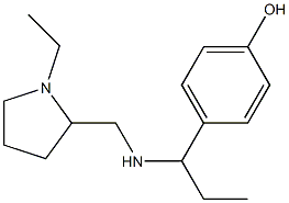 4-(1-{[(1-ethylpyrrolidin-2-yl)methyl]amino}propyl)phenol Struktur