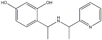 4-(1-{[1-(pyridin-2-yl)ethyl]amino}ethyl)benzene-1,3-diol Struktur