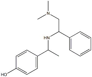 4-(1-{[2-(dimethylamino)-1-phenylethyl]amino}ethyl)phenol Struktur