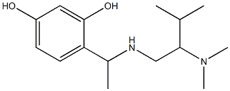 4-(1-{[2-(dimethylamino)-3-methylbutyl]amino}ethyl)benzene-1,3-diol Struktur