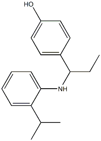 4-(1-{[2-(propan-2-yl)phenyl]amino}propyl)phenol Struktur