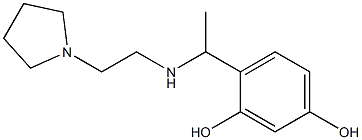 4-(1-{[2-(pyrrolidin-1-yl)ethyl]amino}ethyl)benzene-1,3-diol Struktur