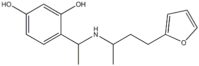 4-(1-{[4-(furan-2-yl)butan-2-yl]amino}ethyl)benzene-1,3-diol Struktur