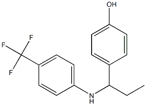 4-(1-{[4-(trifluoromethyl)phenyl]amino}propyl)phenol Struktur