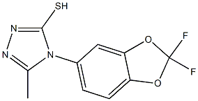 4-(2,2-difluoro-2H-1,3-benzodioxol-5-yl)-5-methyl-4H-1,2,4-triazole-3-thiol Struktur