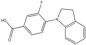 4-(2,3-dihydro-1H-indol-1-yl)-3-fluorobenzoic acid Struktur