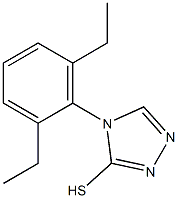 4-(2,6-diethylphenyl)-4H-1,2,4-triazole-3-thiol Struktur