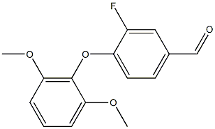 4-(2,6-dimethoxyphenoxy)-3-fluorobenzaldehyde Struktur