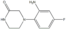 4-(2-amino-4-fluorophenyl)piperazin-2-one Struktur