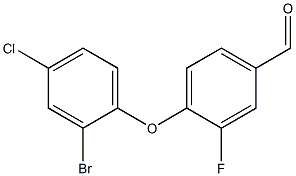 4-(2-bromo-4-chlorophenoxy)-3-fluorobenzaldehyde Struktur