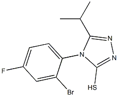 4-(2-bromo-4-fluorophenyl)-5-(propan-2-yl)-4H-1,2,4-triazole-3-thiol Struktur