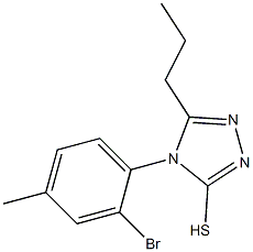 4-(2-bromo-4-methylphenyl)-5-propyl-4H-1,2,4-triazole-3-thiol Struktur