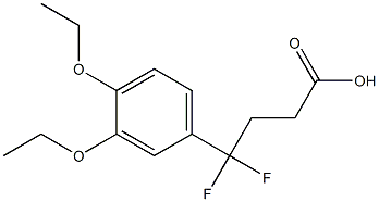 4-(3,4-diethoxyphenyl)-4,4-difluorobutanoic acid Structure