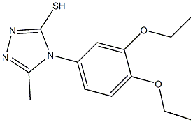 4-(3,4-diethoxyphenyl)-5-methyl-4H-1,2,4-triazole-3-thiol Struktur