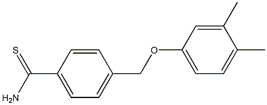 4-(3,4-dimethylphenoxymethyl)benzene-1-carbothioamide Struktur