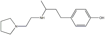 4-(3-{[2-(pyrrolidin-1-yl)ethyl]amino}butyl)phenol Struktur