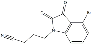 4-(4-bromo-2,3-dioxo-2,3-dihydro-1H-indol-1-yl)butanenitrile Struktur