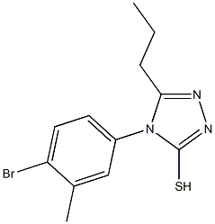 4-(4-bromo-3-methylphenyl)-5-propyl-4H-1,2,4-triazole-3-thiol Struktur