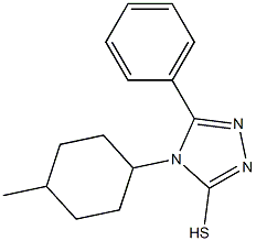 4-(4-methylcyclohexyl)-5-phenyl-4H-1,2,4-triazole-3-thiol Struktur