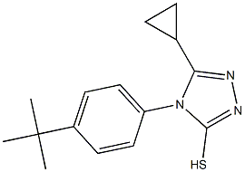 4-(4-tert-butylphenyl)-5-cyclopropyl-4H-1,2,4-triazole-3-thiol Struktur