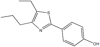 4-(5-ethyl-4-propyl-1,3-thiazol-2-yl)phenol Struktur