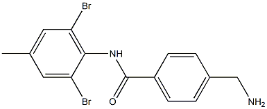 4-(aminomethyl)-N-(2,6-dibromo-4-methylphenyl)benzamide Struktur