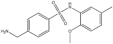 4-(aminomethyl)-N-(2-methoxy-5-methylphenyl)benzene-1-sulfonamide Struktur