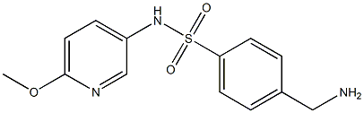 4-(aminomethyl)-N-(6-methoxypyridin-3-yl)benzenesulfonamide Struktur