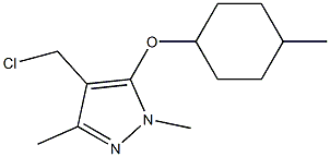 4-(chloromethyl)-1,3-dimethyl-5-[(4-methylcyclohexyl)oxy]-1H-pyrazole Struktur