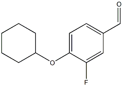 4-(cyclohexyloxy)-3-fluorobenzaldehyde Struktur