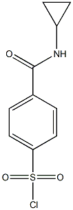 4-(cyclopropylcarbamoyl)benzene-1-sulfonyl chloride Struktur