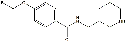 4-(difluoromethoxy)-N-(piperidin-3-ylmethyl)benzamide Struktur