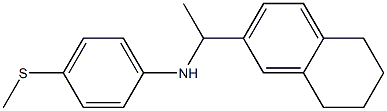 4-(methylsulfanyl)-N-[1-(5,6,7,8-tetrahydronaphthalen-2-yl)ethyl]aniline Struktur