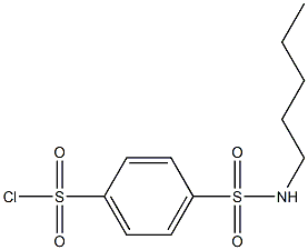 4-(pentylsulfamoyl)benzene-1-sulfonyl chloride Struktur