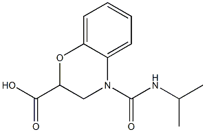 4-(propan-2-ylcarbamoyl)-3,4-dihydro-2H-1,4-benzoxazine-2-carboxylic acid Struktur