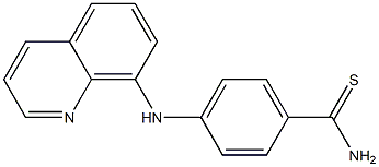 4-(quinolin-8-ylamino)benzene-1-carbothioamide Struktur