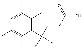 4,4-difluoro-4-(2,3,5,6-tetramethylphenyl)butanoic acid Struktur