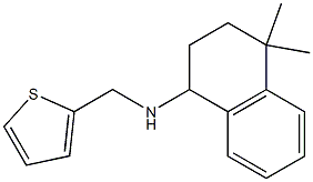 4,4-dimethyl-N-(thiophen-2-ylmethyl)-1,2,3,4-tetrahydronaphthalen-1-amine Struktur