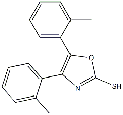 4,5-bis(2-methylphenyl)-1,3-oxazole-2-thiol Struktur