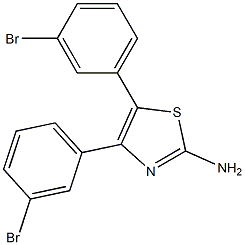 4,5-bis(3-bromophenyl)-1,3-thiazol-2-amine Struktur