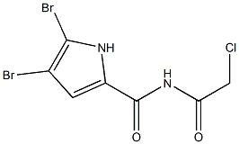 4,5-dibromo-N-(2-chloroacetyl)-1H-pyrrole-2-carboxamide Struktur