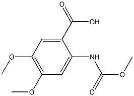 4,5-dimethoxy-2-[(methoxycarbonyl)amino]benzoic acid Struktur