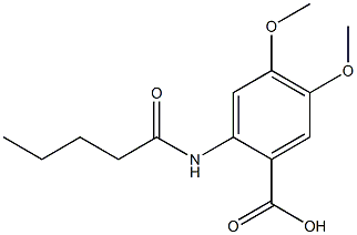 4,5-dimethoxy-2-pentanamidobenzoic acid Struktur