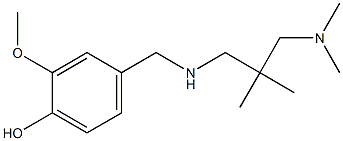 4-[({2-[(dimethylamino)methyl]-2-methylpropyl}amino)methyl]-2-methoxyphenol Struktur