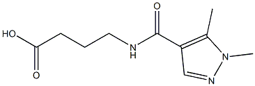 4-[(1,5-dimethyl-1H-pyrazol-4-yl)formamido]butanoic acid Struktur