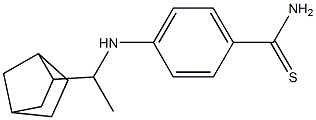 4-[(1-{bicyclo[2.2.1]heptan-2-yl}ethyl)amino]benzene-1-carbothioamide Struktur