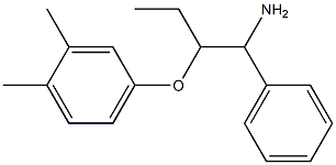 4-[(1-amino-1-phenylbutan-2-yl)oxy]-1,2-dimethylbenzene Struktur