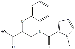 4-[(1-methyl-1H-pyrrol-2-yl)carbonyl]-3,4-dihydro-2H-1,4-benzoxazine-2-carboxylic acid Struktur