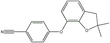 4-[(2,2-dimethyl-2,3-dihydro-1-benzofuran-7-yl)oxy]benzonitrile Struktur